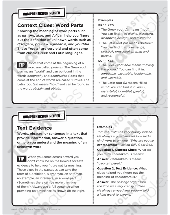 21st-Century Ant & Grasshopper: Context Clues Card ...
