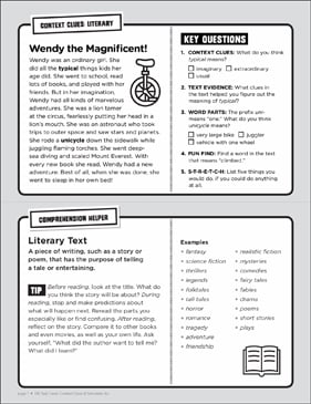 Just Like Old Times: Context Clues Task Card | Printable ...