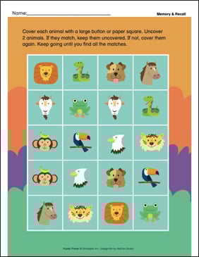 Animal Concentration (Memory & Recall)