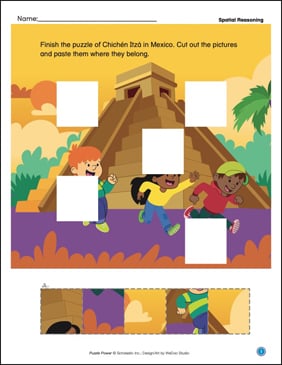 Chichén Itzá Cut-and-Paste (Spatial Reasoning)