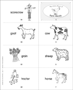 My Little Book of Farm Words | Printable Mini-Books