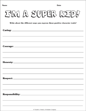 I'm a Super Kid! (Writing Prompt) | Printable Classroom ...