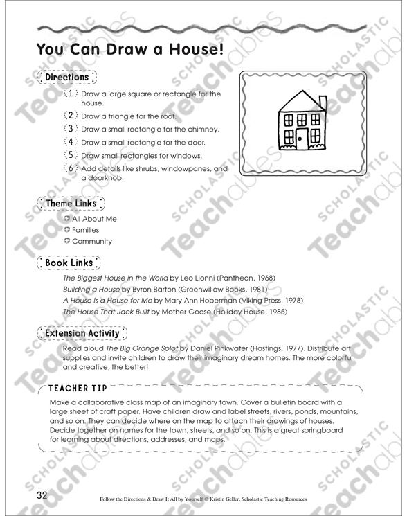 Draw A House In 6 Steps Follow The Directions Printable Lesson Plans And Ideas Skills Sheets Are you wondering how to help your kids get started with observational drawing? draw a house in 6 steps follow the