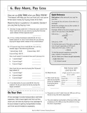 Math in the Real World: Lessons, Problems, Worksheets for ...