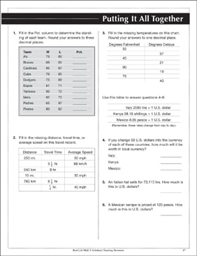 Sports Math Worksheets