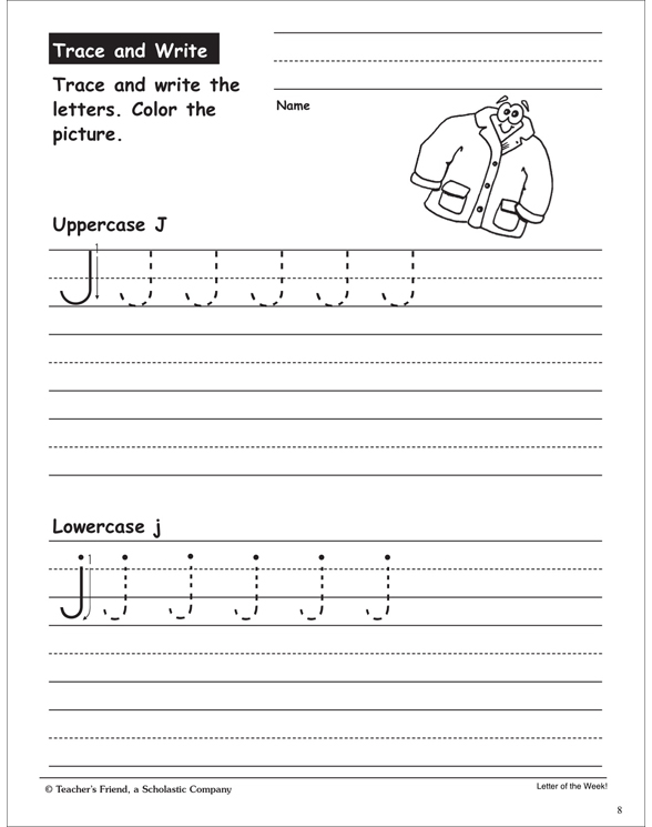 The Letter Jj Alphabet Unit Printable Flash Cards and Skills Sheets