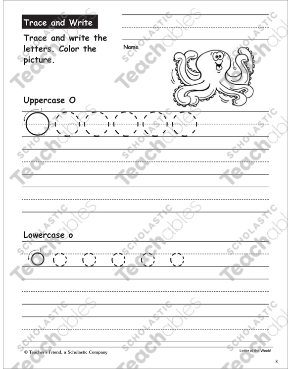 The Letter Oo: Alphabet Unit | Printable Flash Cards and Skills Sheets