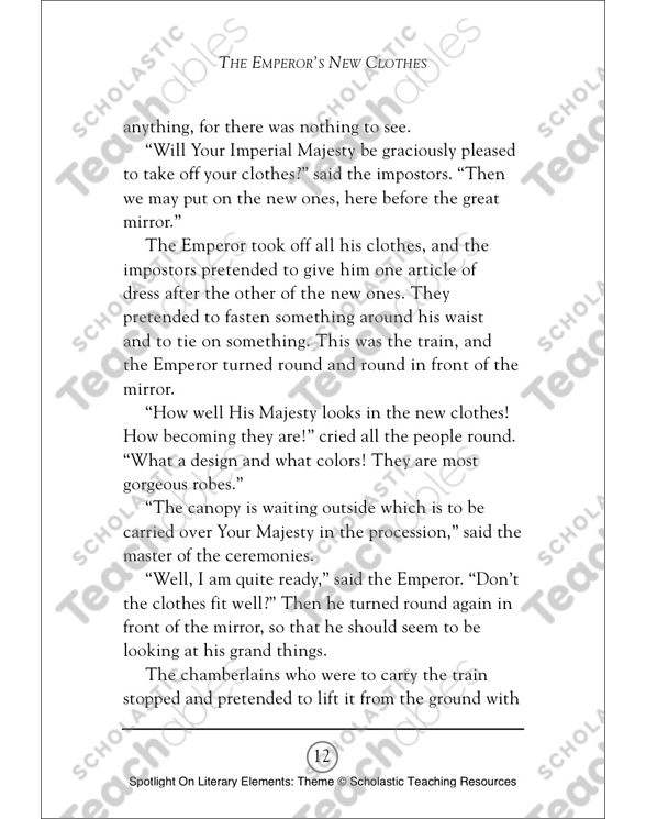 The Emperor S New Clothes By Hans Christian Andersen Theme