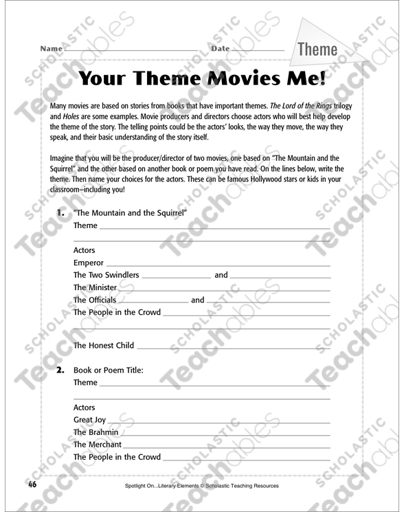 The Mountain And The Squirrel Mother To Son Theme Spotlight On Literary Elements Printable Texts Skills Sheets You are a rose, but set with sharpest spine; the mountain and the squirrel mother