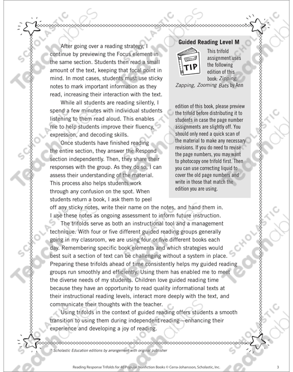 Zipping Zapping Zooming Bats Response Trifold Printable Skills Sheets