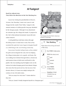 At Tuzigoot: End Examining Website page Printable Lesson Applications image regarding Printable Close Reading Passages for 4th Grade called At Tuzigoot: Stop Studying Web page Printable Lesson Courses