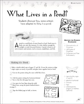 freshwater habitats worksheets activities printable lesson plans for kids