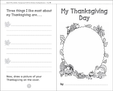 My Thanksgiving Day | Printable Mini-Books