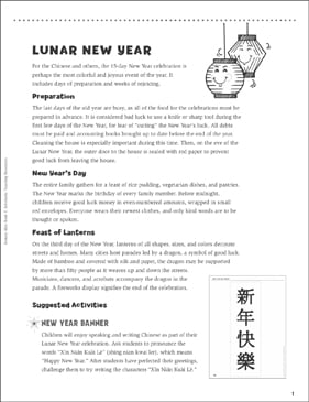 Lunar New Year Activities, Printable Worksheets & Lesson ...