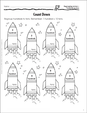 Animal Families (Subtracting 2-Digit Numbers) | Printable ...