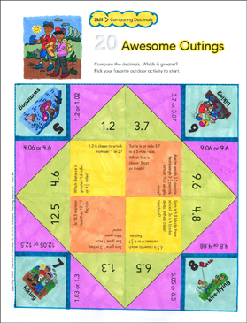Awesome Outings (Comparing Decimals): Fun-Flaps Math Manipulative