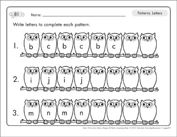 Pattern Mats: Lowercase Letters