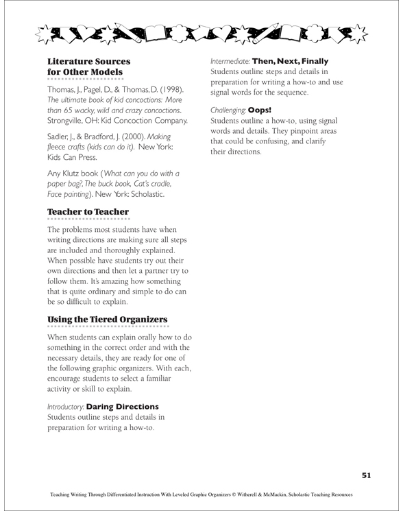 How-To Essay: Leveled Graphic Organizers | Printable Graphic Organizers