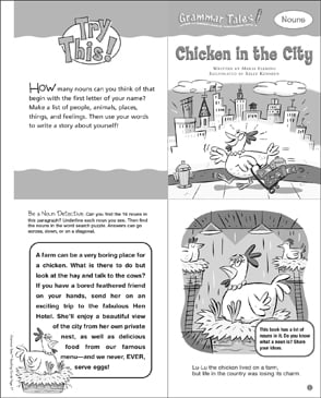 Chicken in the City (Nouns): Grammar Tale