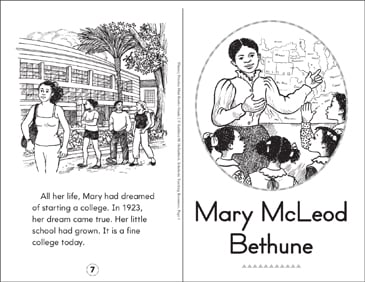 Mary Mcleod Bethune Printable Mini Books
