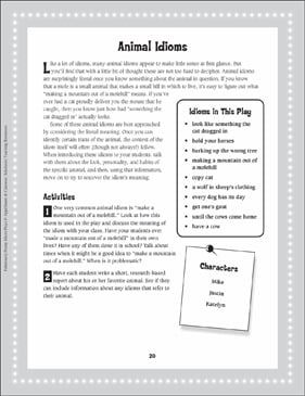 Hold Your Horses Animal Idioms Read Aloud Play Printable Texts