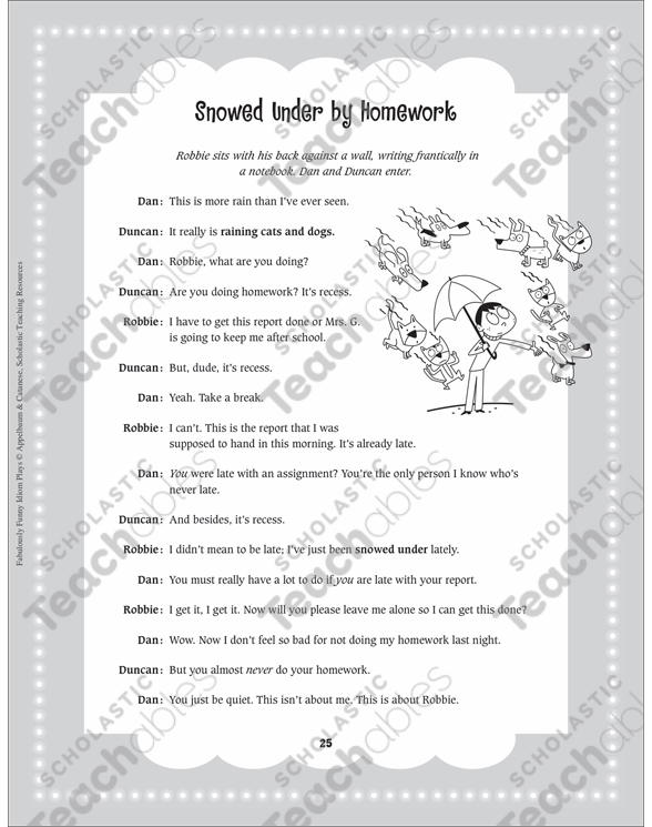 Snowed Under By Homework Weather Idioms Read Aloud Play