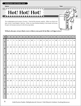 Hot! Hot! Hot! Multiplication & Division Puzzle | Printable ...