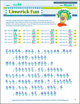 Limerick Fun Math Puzzle