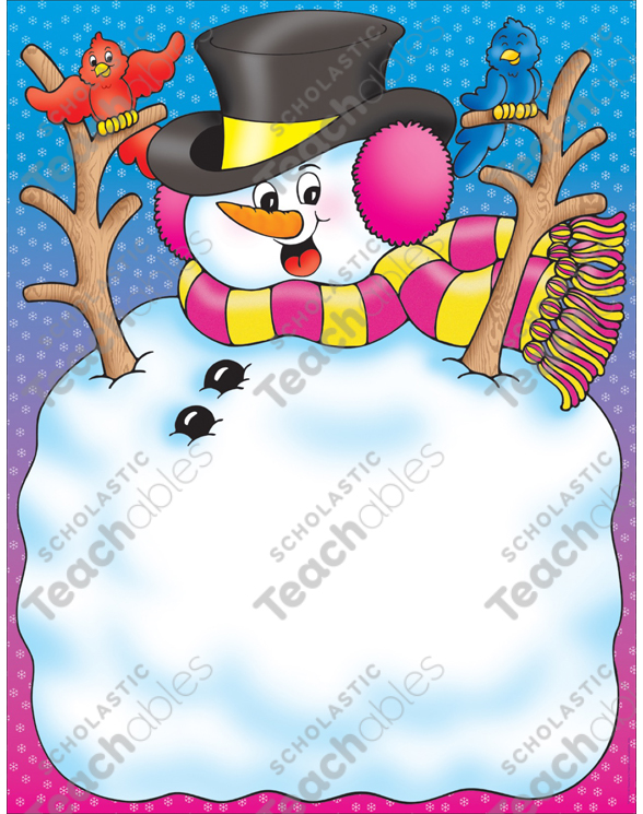 Colorful Snowman Printable Clip Art And Images