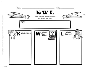 Free Kwl Chart With Lines