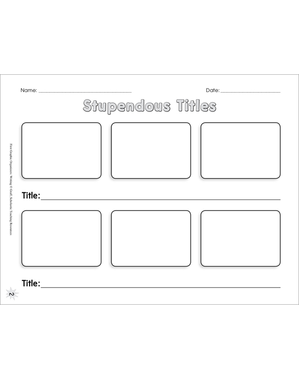 Stupendous Titles (Revising) Graphic Organizer Printable Graphic Organizers and Skills Sheets