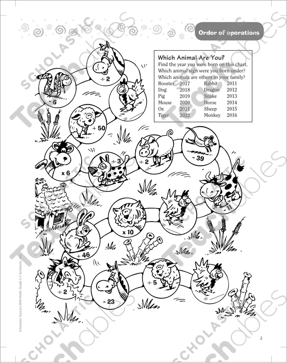 Calculate a Chinese New Year (Order of Operations ...