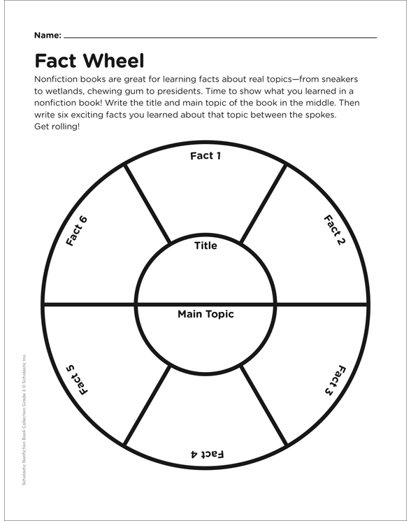 Fact Wheel (Nonfiction): Graphic Organizer | Printable Graphic Organizers