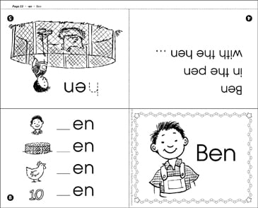 Ben En Word Family Printable Mini Books