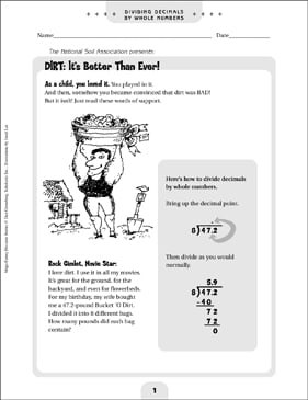 Dirt–Better Than Ever: Mega-Funny Division Story | Printable ...
