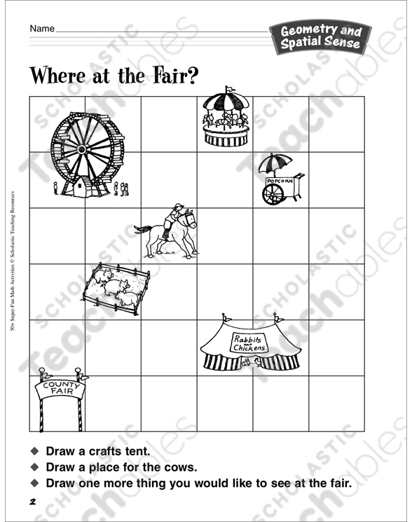 Where at the Fair?: Geometry Activity | Printable Lesson ...