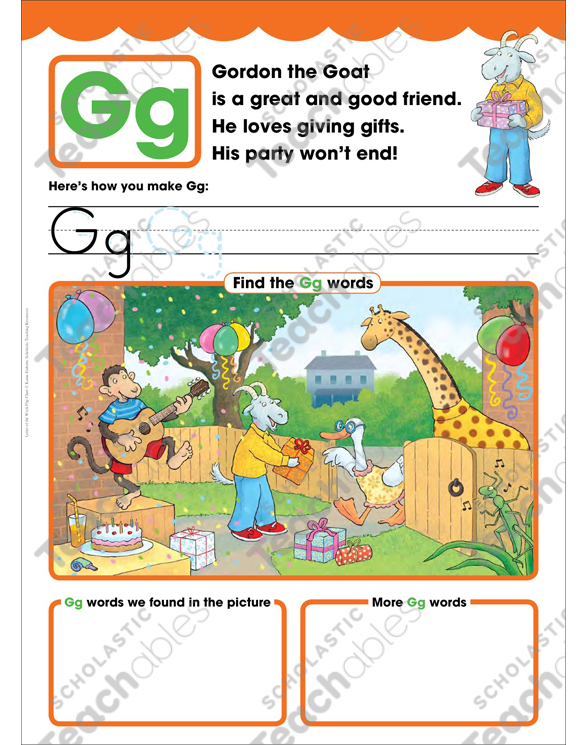Gg: Letter of the Week | Printable Lesson Plans and Ideas