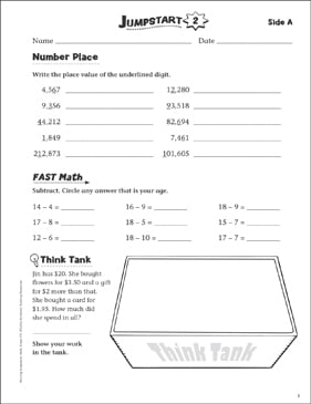 Independent Practice: Grade 4 Math Jumpstart 40 | Printable ...