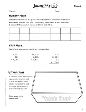Independent Practice: Grade 4 Math Jumpstart 17 | Printable ...