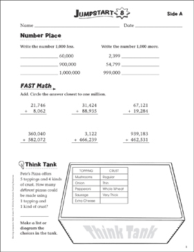 Independent Practice: Grade 4 Math Jumpstart 17 | Printable ...