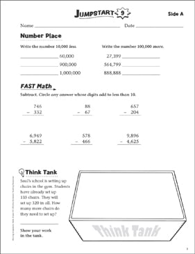 Jumpstart free math worksheets