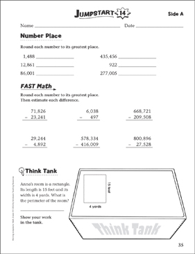 Independent Practice: Grade 4 Math Jumpstart 17 | Printable ...