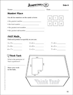 Independent Practice: Grade 4 Math Jumpstart 17 | Printable ...