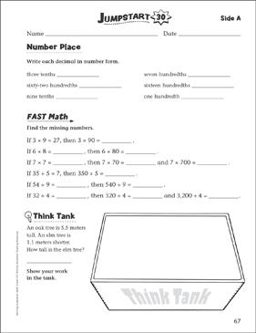 Independent Practice: Grade 4 Math Jumpstart 17 | Printable ...