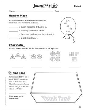 Independent Practice: Grade 4 Math Jumpstart 17 | Printable ...