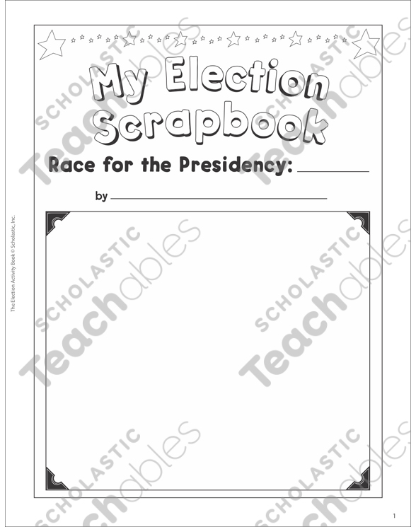Election Scrapbook: Election Activities | Printable Skills Sheets