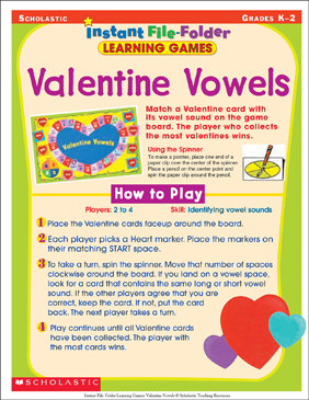 Valentine Vowels: File-Folder Game