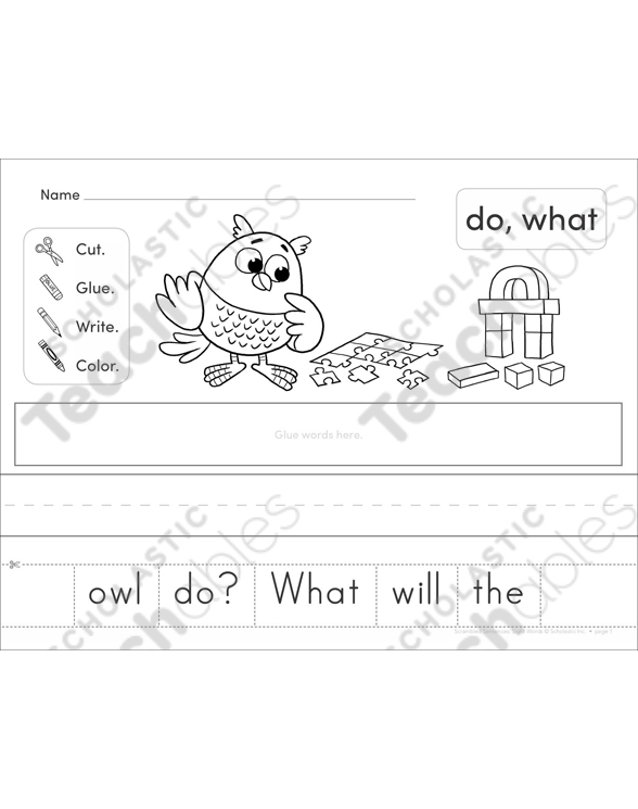sight words scrambled sentence do what printable cut pastes and