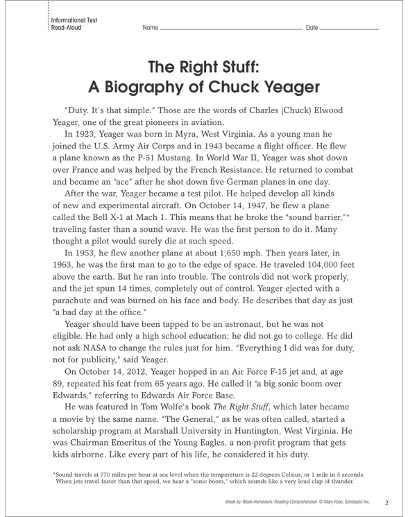 Essay chuck yeager 08 picture