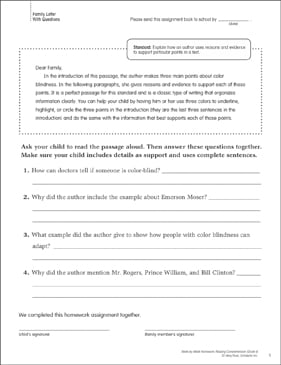 Color Blindness: Reading Homework | Printable Skills ...